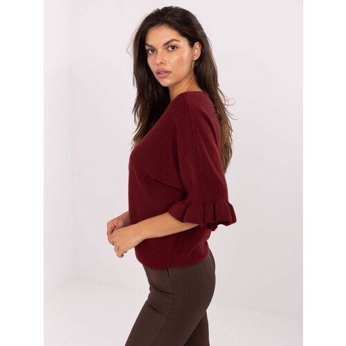 Italy Moda Sweater-IT-SW-99244.65-burgundy Cene