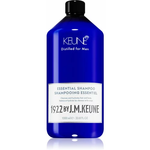 KEUNE 1922 Essential Shampoo šampon za tijelo i kosu za suhu kosu 1000 ml