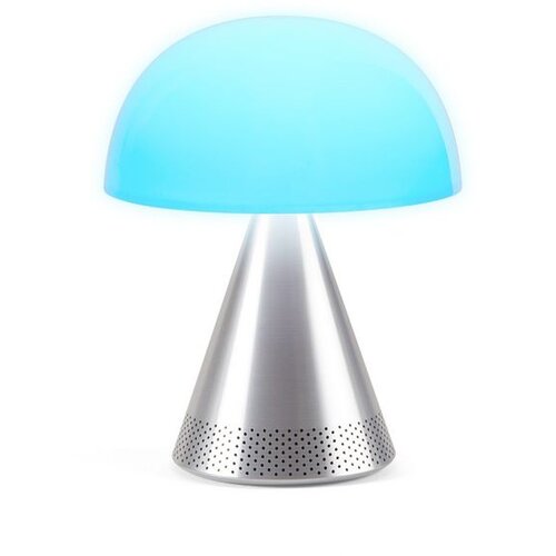 Lexon MINA L AUDIO prijenosna lampa s Bluetooth zvučnikom - Srebrna Slike