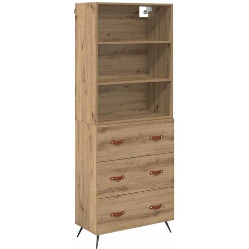  Highboard Umjetnički hrast 69,5 x 34 x 180 cm Konstruirano drvo Slike