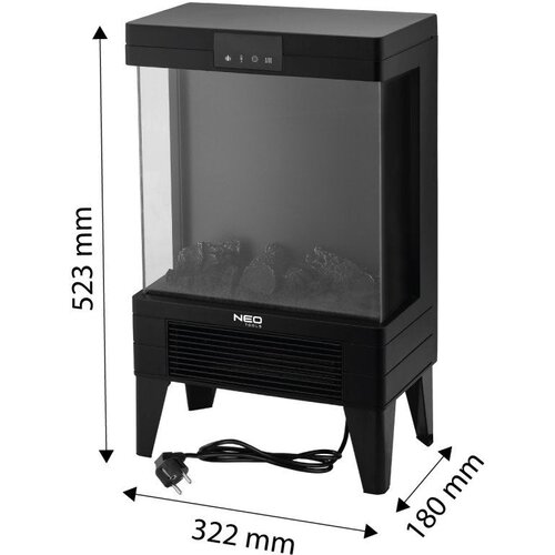 Neo Tools 90-159 samostoječi električni kamin 2000 W z daljinskim upravljalnikom Slike