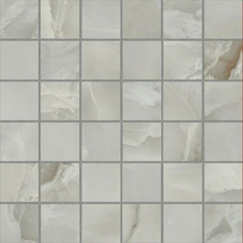 Azteca Mozaik pločica Onyx Lux Dark Grey (30 x 30 cm, Tamno siva, Svilenkasti sjaj) Slike