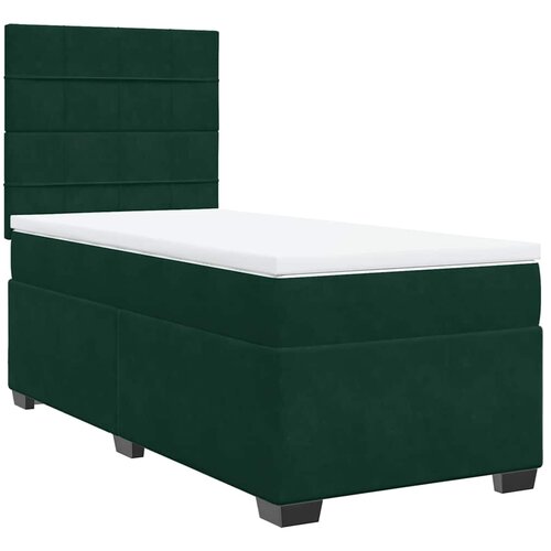 Box spring krevet s madracem tamnozeleni 100x200 cm bar&amp;scaron;unasti Slike
