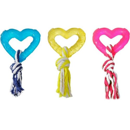Flamingo Hearth With Rope Blue 8cm Slike