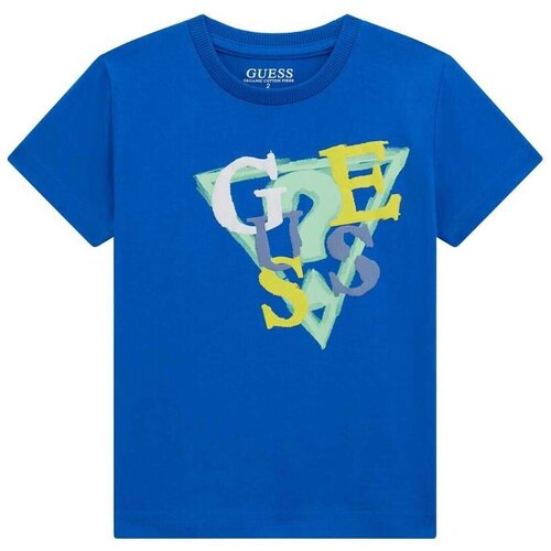 Guess Majice s kratkimi rokavi T SHIRT Modra Cene