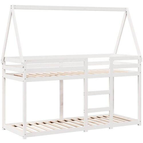 vidaXL Pograd s streho bel 90x200 cm trdna borovina, (21243269) Cene