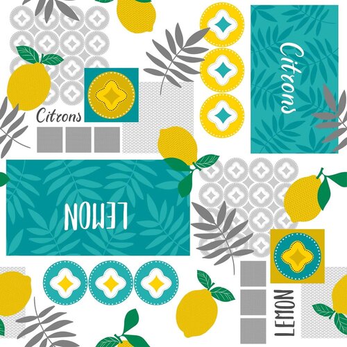 Douceur d int&amp;eacute;rieur Perivi stolnjak od PVC-a 140x240 cm Citronnade &amp;ndash; Slike