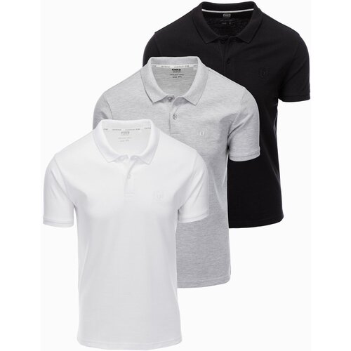 Ombre Set of men&amp;#039;s pique knit polo shirts 3-pack Slike