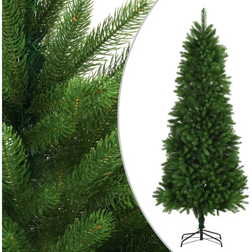 vidaXL Umetna novoletna jekla z realističnimi iglicami 240 cm zelena Cene