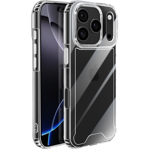 AVIZAR Ovitek za iPhone 17 Pro s silikonskim robom in ojačanimi vogali, Prozorno, (5000189446) Cene