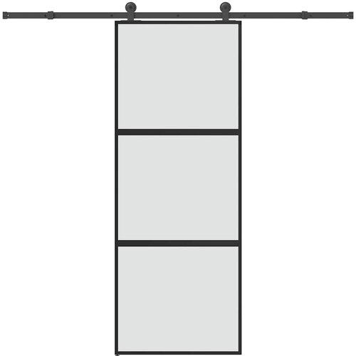 vidaXL Drsna vrata z opremo 76x205 cm kaljeno steklo in aluminij Cene