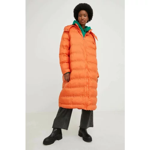 Answear Lab Jakna za žene, boja: narančasta, za zimu, oversize