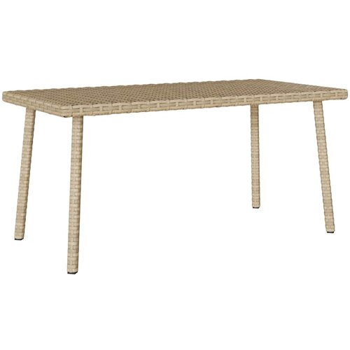  Vrtni stolić za kavu pravokutni bež 80x40x37 cm poliratan Slike