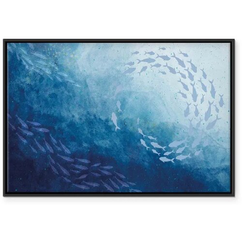  Slika - Sea depths 60x40 U crnom drvenom okviru Slike