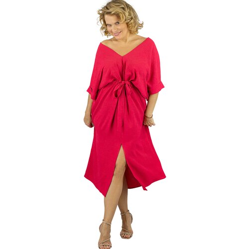 Pri Oversize dress with belt and V neckline SOPHIA Cijene