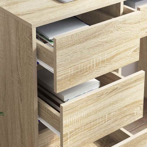  Stol Sonoma hrast 90 x 37.5 x 75 cm Konstruirano drvo Slike