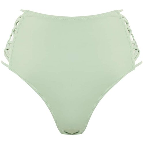 Trendyol Green Pile Detailed High Waist Bikini Bottom Slike