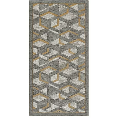 Floorita sivo-zlatna podloga Hypnotik, 55 x 140 cm