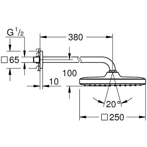 Grohe tempesta 250 cube tu&amp;scaron; set 26687000 Slike