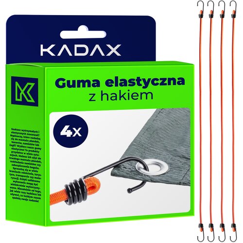 KADAX elastična gumijasta vrv s kovinskim kavljem 71 cm za pritrditev ponjav 4 kosi, (5000346849) Cene