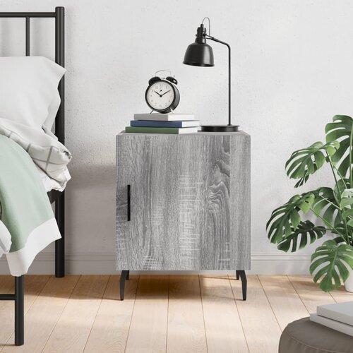 VidaXL Nočna omarica siva sonoma 40x40x50 cm inženirski les Slike