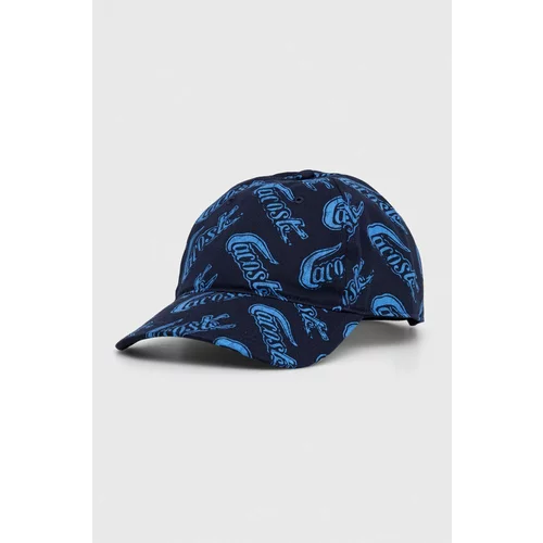 Lacoste Pamučna kapa sa šiltom boja: tamno plava, s uzorkom