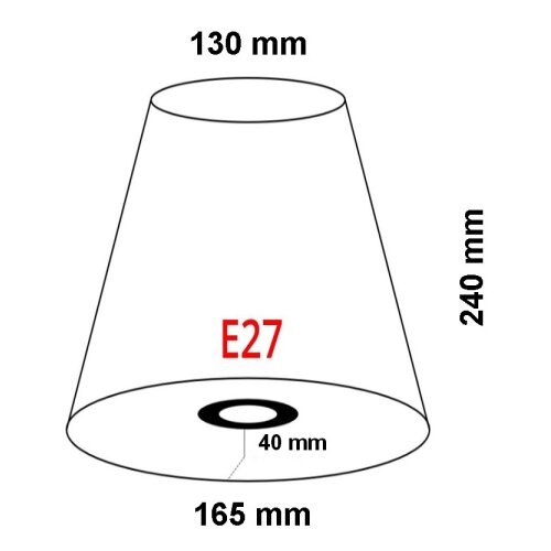 Faro 2P0311 - abažur rem E27, prečnik 165 mm, bež Slike