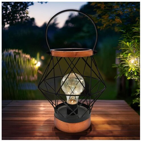 Solight WO3105 - LED dekorativna stona lampa LED/3xAA crna/bakar Slike