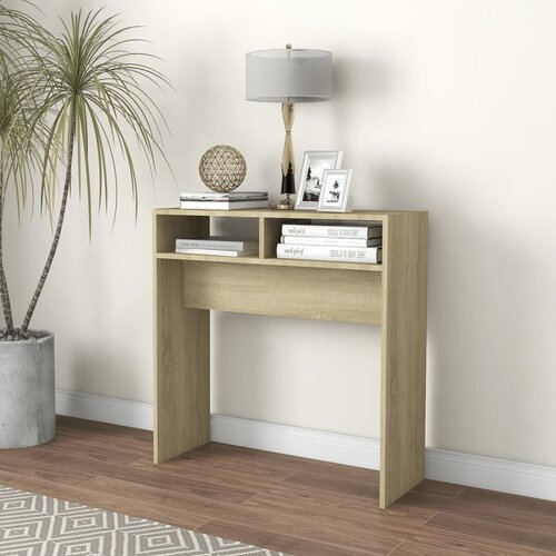 VidaXL Konzolni stol boja hrasta sonome 78 x 30 x 80 cm od iverice Slike