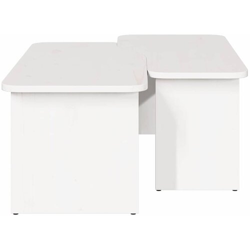  Kava Stol 2 pcs Bijelo Masivna borovina Slike