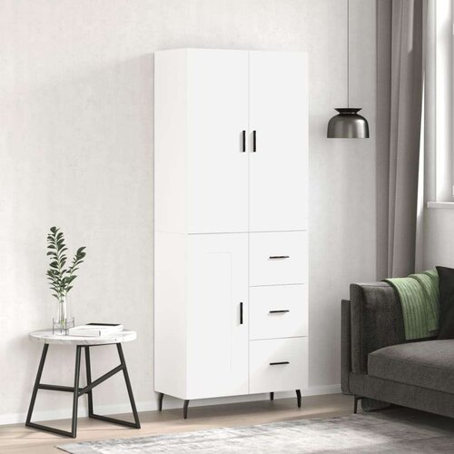  Visoka komoda bijela 69 5x34x180 cm konstruirano drvo Cijene