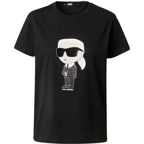 Karl Lagerfeld Majica 'Ikonik 2.0' črna / bela