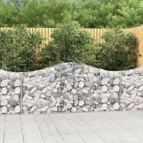  Lučne gabionske ko&scaron;are 8 kom 200x30x80/100 cm pocinčano željezo Cijene