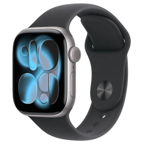 Apple watch S11 gps 46mm space grey aluminium case with black sport band - s/m (mev04rk/a) Cene