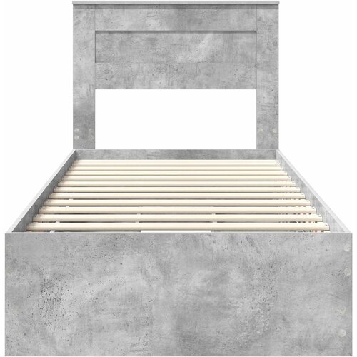  Krevetna konstrukcija s ladicama Betonski sivi 90 x 190 cm Slike