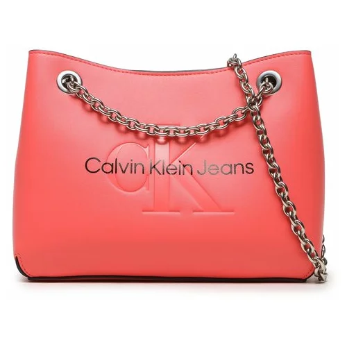 Calvin Klein Jeans Ročna torba Sculpted Shoulder Bag 24 Mono K60K607831 Roza