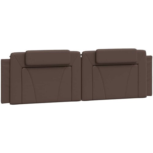 Maison Chic posteljno vzglavje - vzglavna omarica - vzglavna stranica rjava 180 cm umetno usnje, (21703984) Cene