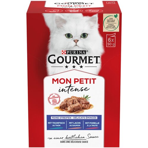Gourmet Mon Petit 36 x 50 g po posebni ceni! - Me&amp;scaron;ano pakiranje: tuna, losos, postrv Slike