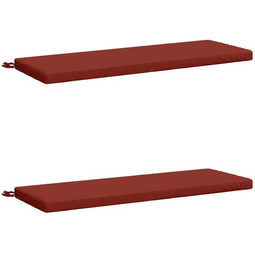  Jastučići za klupe - 2 dijela SOEST 2 kom. 100% poliester - Crvena 110 x 40 x 5 cm Melange Slike