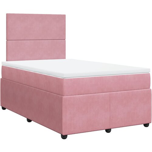 Maison Chic Box spring postelja - Vzmetna postelja z vzmetnico roza 120x190 cm žamet SL17047, (21885222) Cene