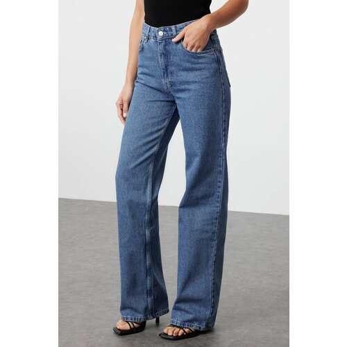 Trendyol Blue*001 High Waist Wide Leg Jeans Cene