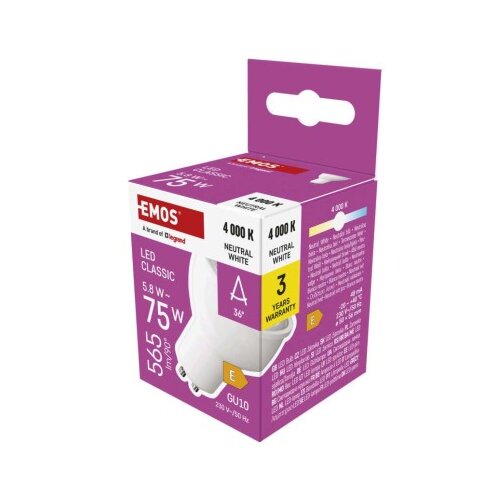  LED žarnica Classic MR16 / GU10 / 5,8 W (75 W) / 565 lm / Nevtralna bela Cene