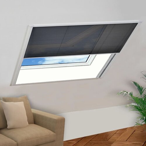  Plisirani Zaslon Protiv Insekata za Prozore Aluminijski 120x120 cm Slike