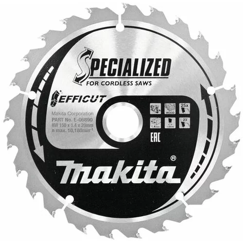 Makita TCT žagin list Efficut 150mmx20mm 25Z E-06890