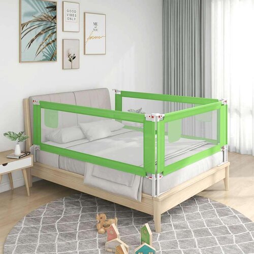 vidaXL Sigurnosna ograda za dječji krevet zelena 160 x 25 cm tkanina Cene