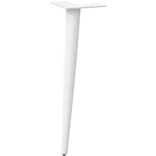 vidaXL Noge za klubsko mizico stožčaste oblike 4 kosi bele 30-31 cm jeklo Cene