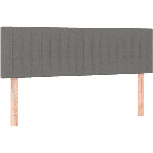  Uzglavlje tamnosivo 144x5x78/88 cm od tkanine Slike