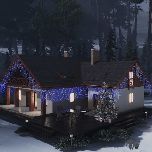  LED zavjesa sa sigama 10 m 400 LED plave 8 funkcija Cijene