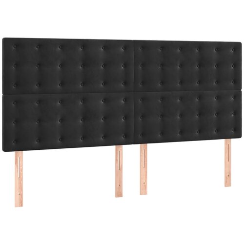  Uzglavlje crno 160x5x118/128 cm bar&amp;scaron;unasto Slike