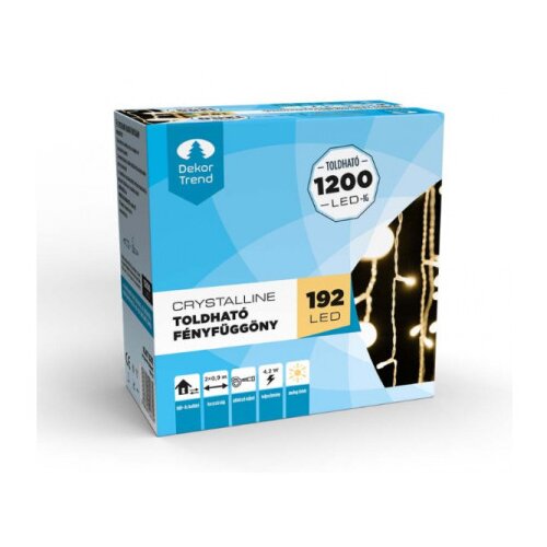 Crystalline LED lampica 0,9X2,0 m 192 toplo bela ( KAT 331 ) Cene